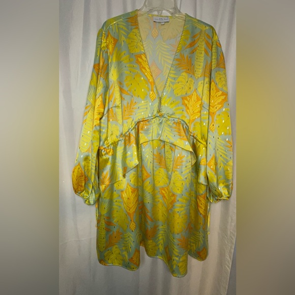 Never Fully Dressed Leaf Print Long Sleeve Dress - Picture 4 of 8